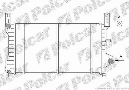 Polcar 320908-3 - Радиатор, охлаждение двигателя unicars.by