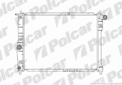 Polcar 2912081X - Радиатор, охлаждение двигателя unicars.by