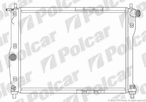 Polcar 291208A1 - Радиатор, охлаждение двигателя unicars.by