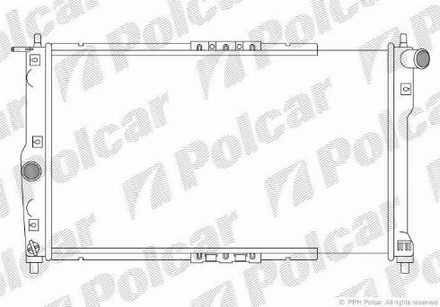 Polcar 291208-A - Радиатор, охлаждение двигателя unicars.by