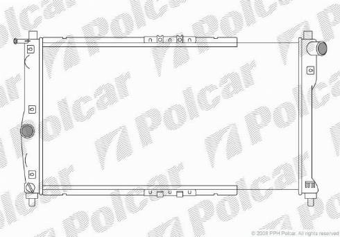 Polcar 292208A1 - Радиатор, охлаждение двигателя unicars.by