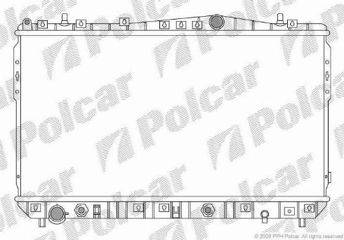 Polcar 2505082K - Радиатор, охлаждение двигателя unicars.by