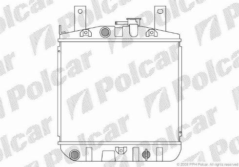 Polcar 2601084K - Радиатор, охлаждение двигателя unicars.by