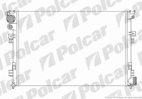 Polcar 2380083X - Радиатор, охлаждение двигателя unicars.by