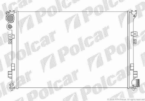 Polcar 238008-3 - Радиатор, охлаждение двигателя unicars.by