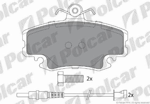 Polcar S70-0006 - Тормозные колодки, дисковые, комплект unicars.by