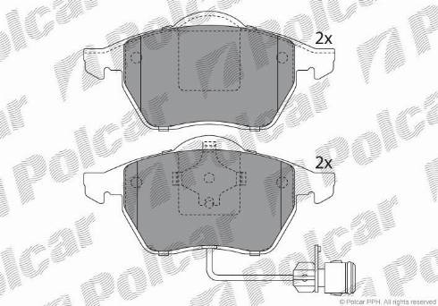 Polcar S70-0018 - Тормозные колодки, дисковые, комплект unicars.by