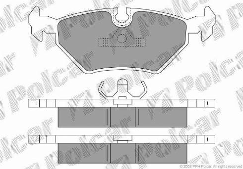 Polcar S70-1081 - Тормозные колодки, дисковые, комплект unicars.by