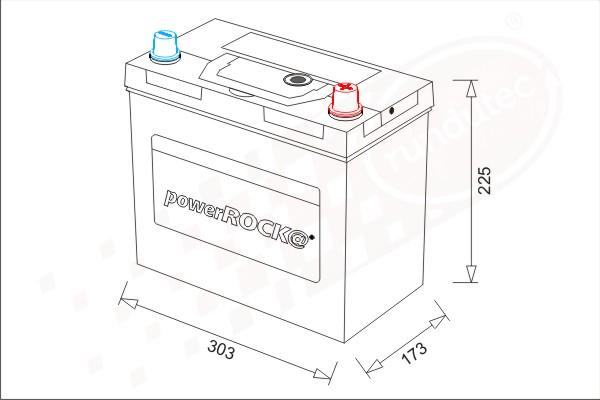 PowerROCK BAT100RCN - Стартерная аккумуляторная батарея, АКБ unicars.by