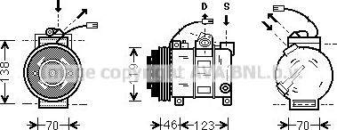 Prasco AIAK015 - Компрессор кондиционера unicars.by