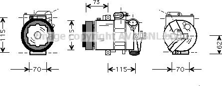 Prasco AIK014 - Компрессор кондиционера unicars.by