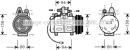 Prasco AIK180 - Компрессор кондиционера unicars.by