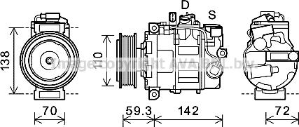 Prasco AIK398 - Компрессор кондиционера unicars.by