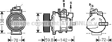 Prasco AIK343 - Компрессор кондиционера unicars.by