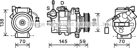 Prasco AIK342 - Компрессор кондиционера unicars.by