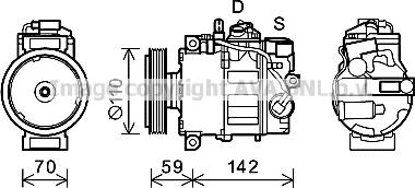 Prasco AIK380 - Компрессор кондиционера unicars.by