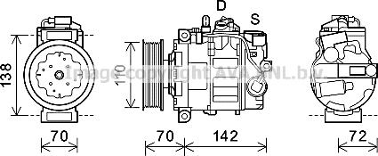 Prasco AIK381 - Компрессор кондиционера unicars.by