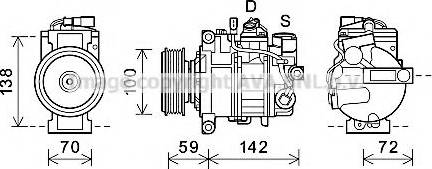 Prasco AIK388 - Компрессор кондиционера unicars.by