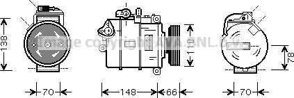 Prasco AIK247 - Компрессор кондиционера unicars.by