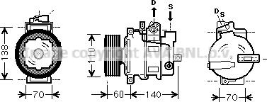 Prasco AIK266 - Компрессор кондиционера unicars.by