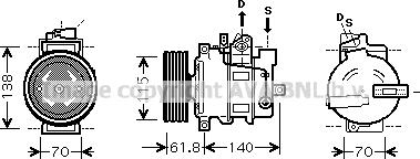 Prasco AIK263 - Компрессор кондиционера unicars.by