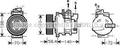 Prasco AIK262 - Компрессор кондиционера unicars.by