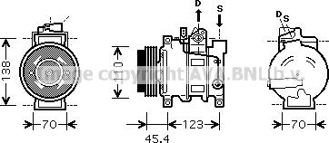 Prasco AIK227 - Компрессор кондиционера unicars.by