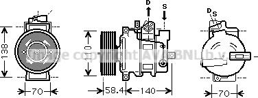 Prasco AIK274 - Компрессор кондиционера unicars.by