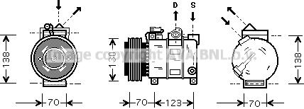 Prasco ALAK016 - Компрессор кондиционера unicars.by