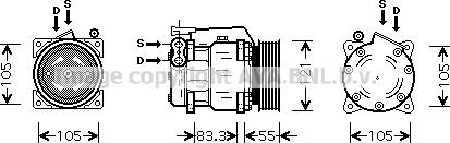 Prasco ALK090 - Компрессор кондиционера unicars.by