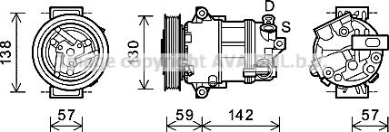 Prasco ALK126 - Компрессор кондиционера unicars.by