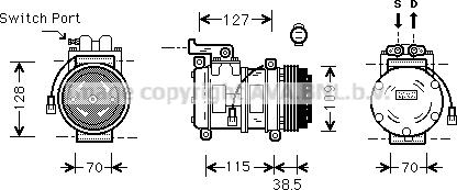 Prasco AUK027 - Компрессор кондиционера unicars.by