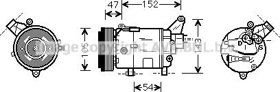 Prasco BWK076 - Компрессор кондиционера unicars.by