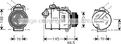 Prasco BWK332 - Компрессор кондиционера unicars.by