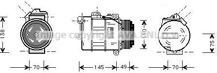 Prasco BWK237 - Компрессор кондиционера unicars.by