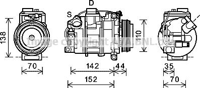 Prasco BWK423 - Компрессор кондиционера unicars.by