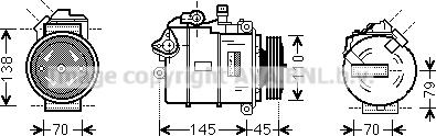 Prasco BWK383 - Компрессор кондиционера unicars.by