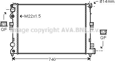 Prasco CNA2079 - Радиатор, охлаждение двигателя unicars.by