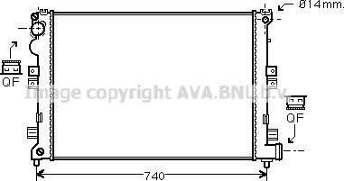 Prasco CNA2208 - Радиатор, охлаждение двигателя unicars.by