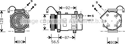 Prasco CNK207 - Компрессор кондиционера unicars.by