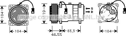 Prasco CNK019 - Компрессор кондиционера unicars.by