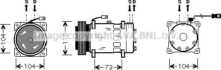 Prasco CNK180 - Компрессор кондиционера unicars.by