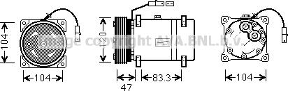 Prasco CNK178 - Компрессор кондиционера unicars.by