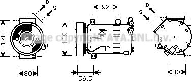 Prasco CNK242 - Компрессор кондиционера unicars.by