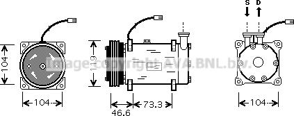 Prasco CNK215 - Компрессор кондиционера unicars.by