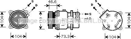 Prasco CNK218 - Компрессор кондиционера unicars.by