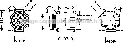 Prasco CNK217 - Компрессор кондиционера unicars.by