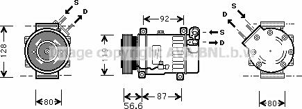 Prasco CNK238 - Компрессор кондиционера unicars.by