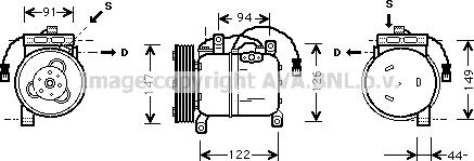 Prasco DNK004 - Компрессор кондиционера unicars.by