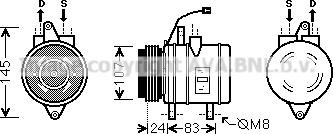 Prasco DWK096 - Компрессор кондиционера unicars.by